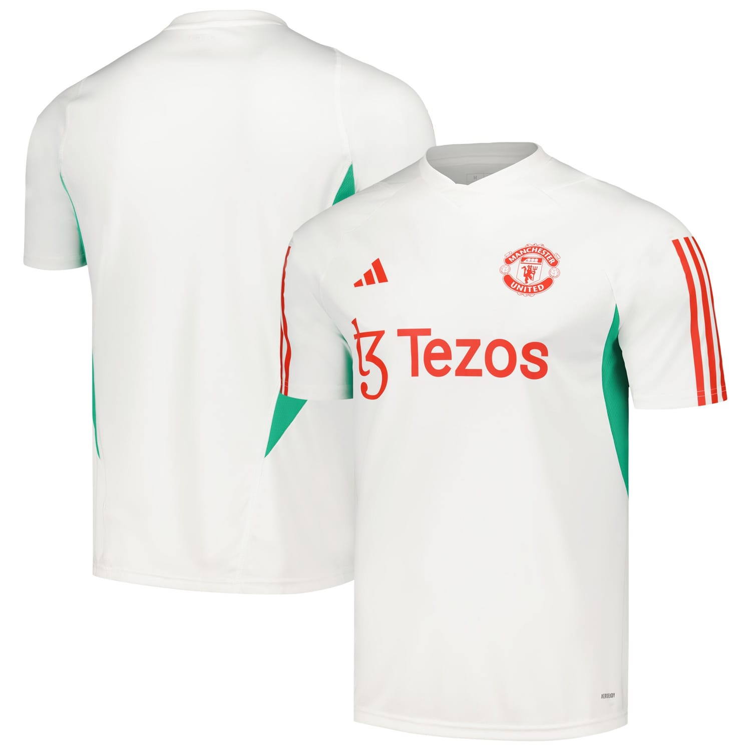 Premier League Manchester United Training Jersey Shirt White 2023-24 for Men