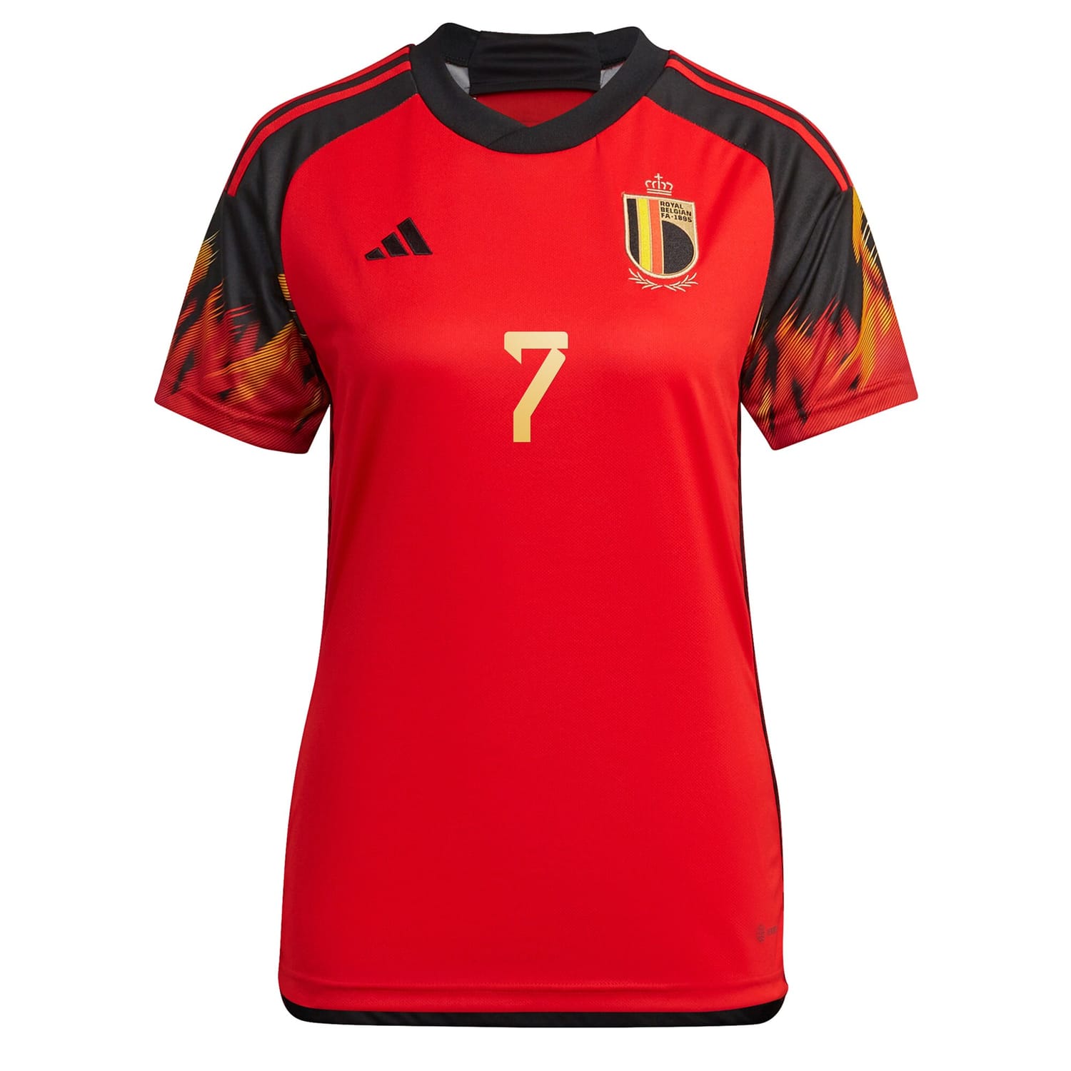 Belgium National Team Home Jersey Shirt Red 2022-23 player Kevin De Bruyne printing for Women