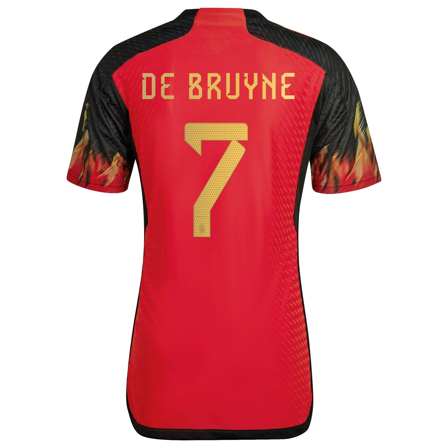 Belgium National Team Home Authentic Jersey Shirt Red 2022-23 player Kevin De Bruyne printing for Men