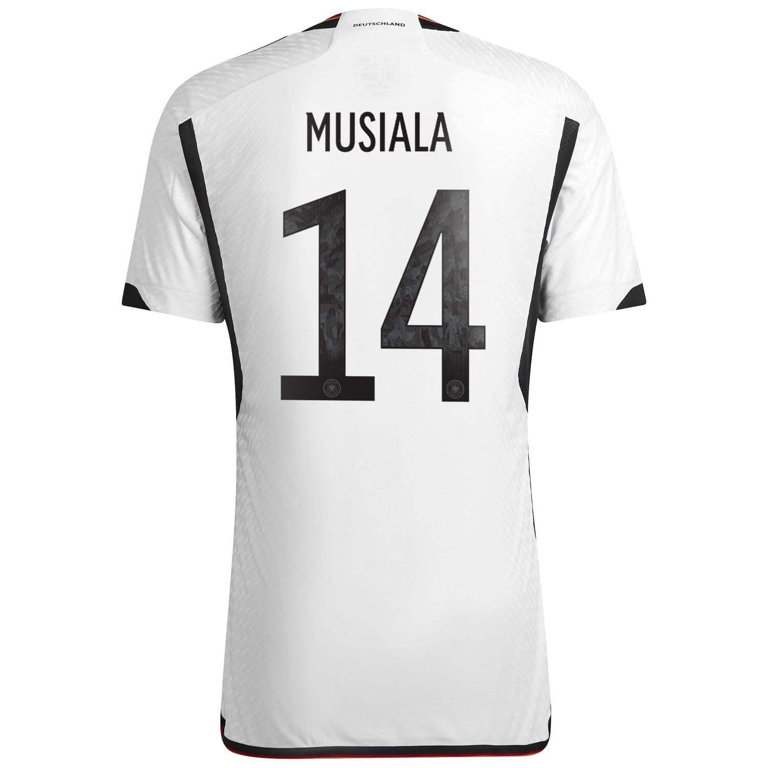 Germany National Team Home Authentic Jersey Shirt White 2022-23 player Jamal Musiala printing for Men