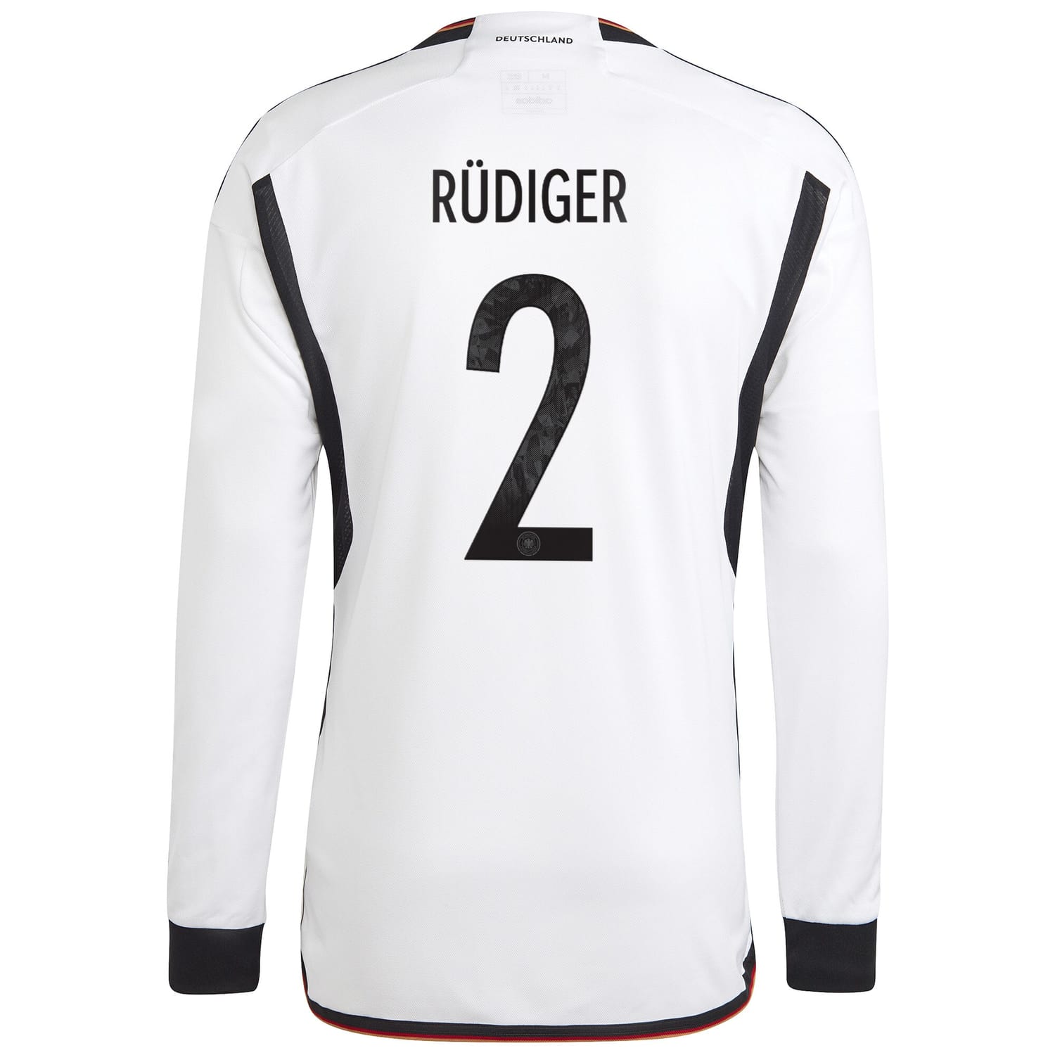 Germany National Team Jersey Shirt Long Sleeve White 2022-23 player Antonio Rüdiger printing for Men