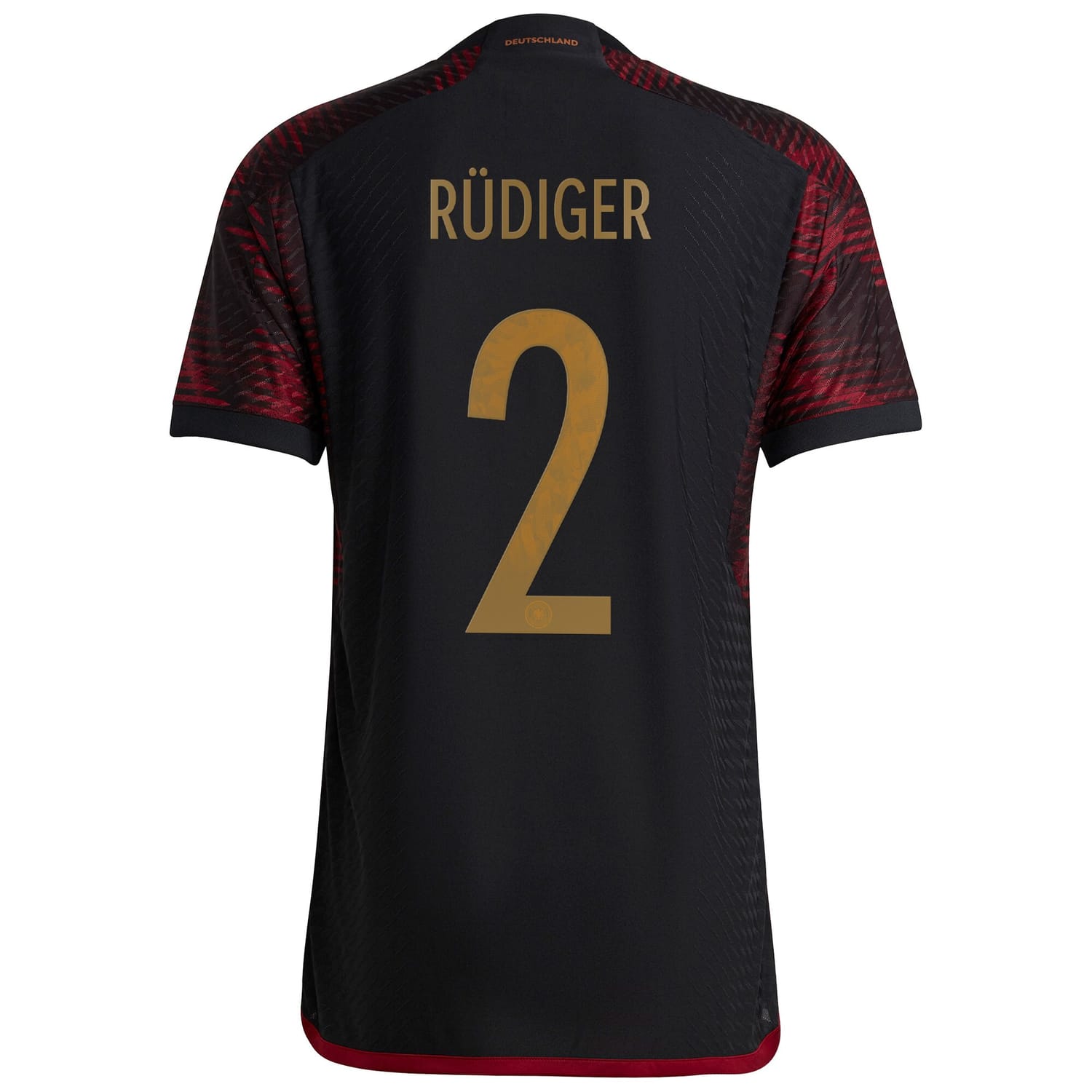 Germany National Team Away Authentic Jersey Shirt Black 2022-23 player Antonio Rüdiger printing for Men