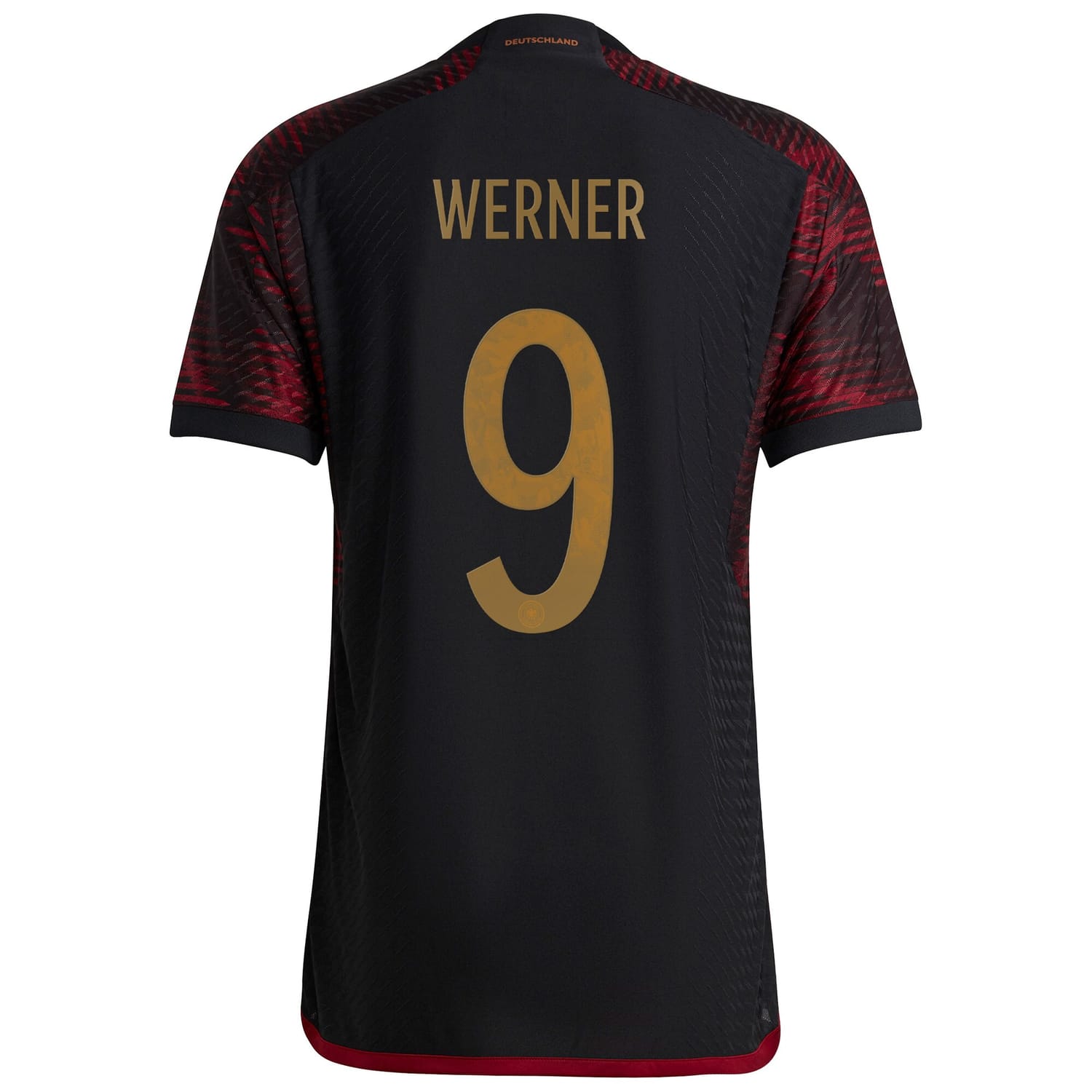 Germany National Team Away Authentic Jersey Shirt Black 2022-23 player Timo Werner printing for Men