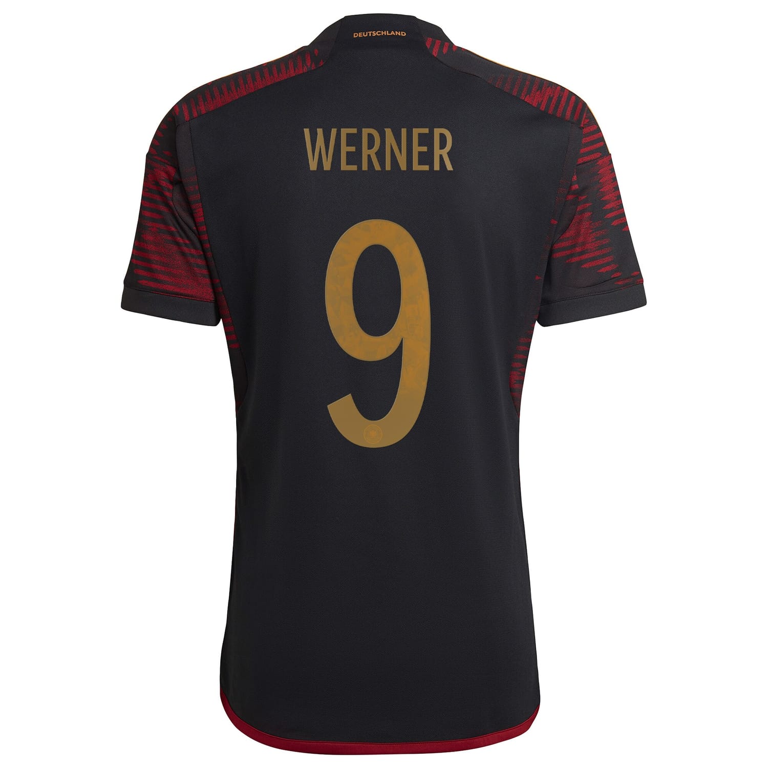 Germany National Team Away Jersey Shirt Black 2022-23 player Timo Werner printing for Men