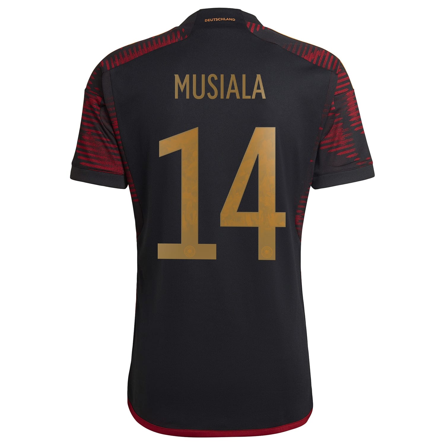 Germany National Team Away Jersey Shirt Black 2022-23 player Jamal Musiala printing for Men
