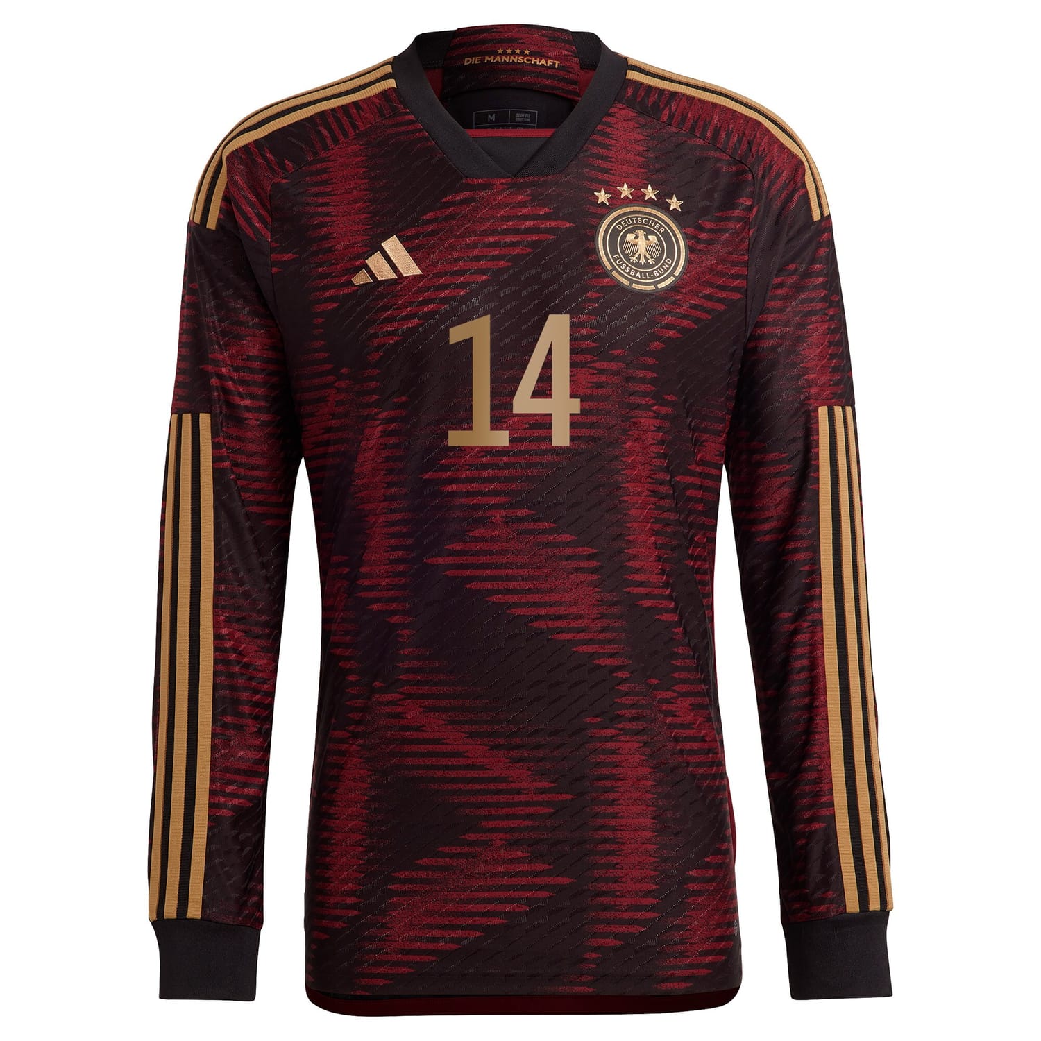 Germany National Team Away Jersey Shirt Long Sleeve Black 2022-23 player Jamal Musiala printing for Men