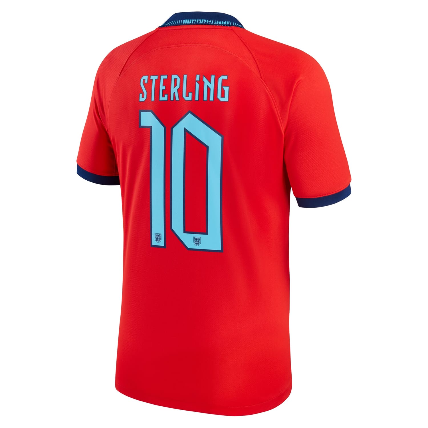 England National Team Away Jersey Shirt Red 2022-23 player Raheem Sterling printing for Men