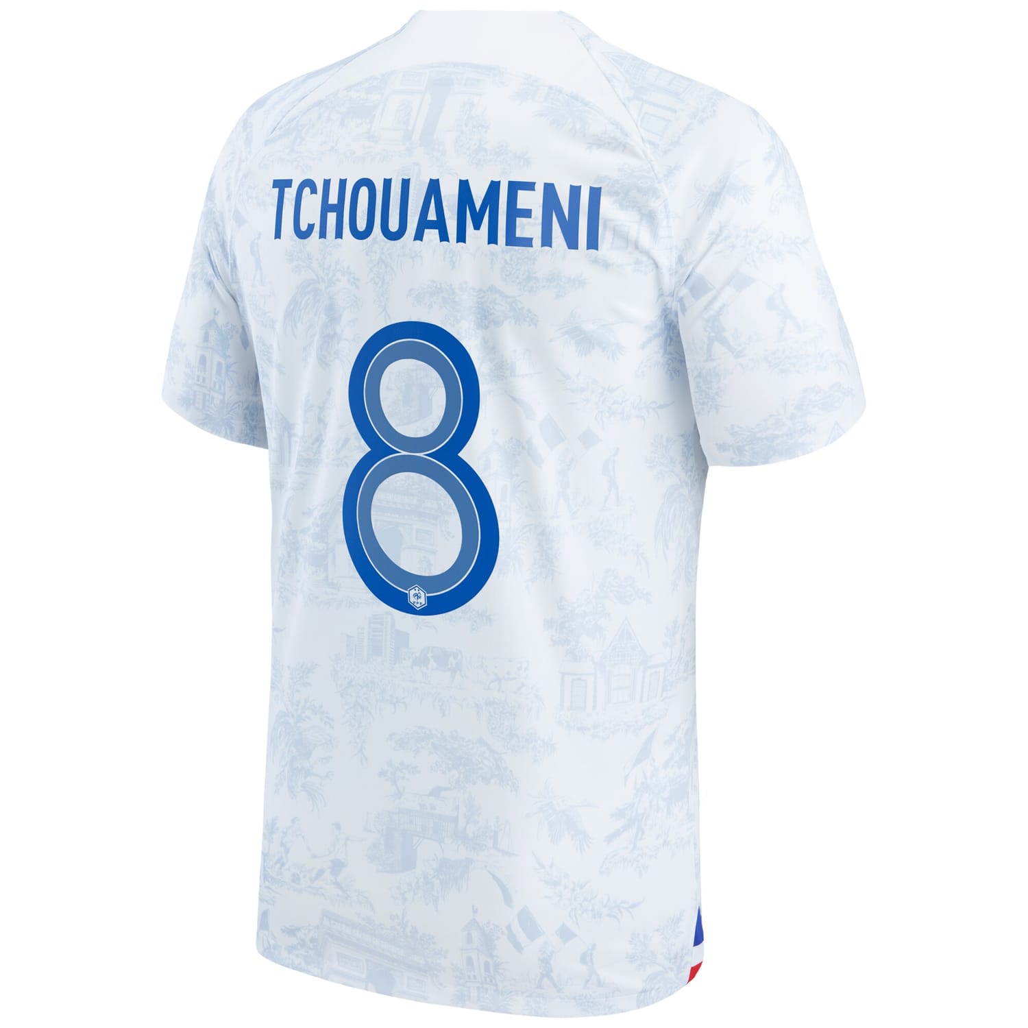 France National Team Away Jersey Shirt White 2022-23 player Aurélien Tchouaméni printing for Men