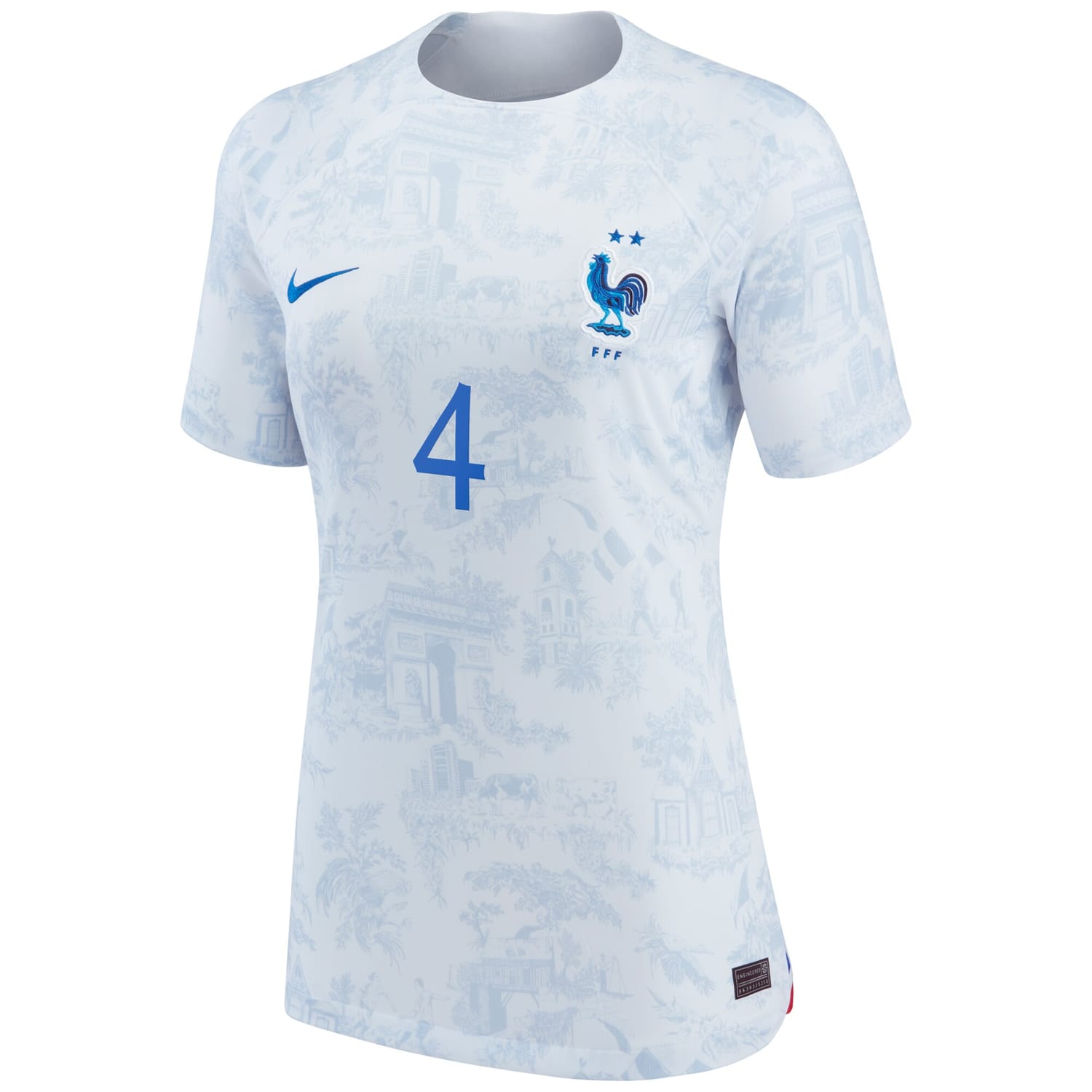 France National Team Away Jersey Shirt White 2022-23 player Raphael Varane printing for Women