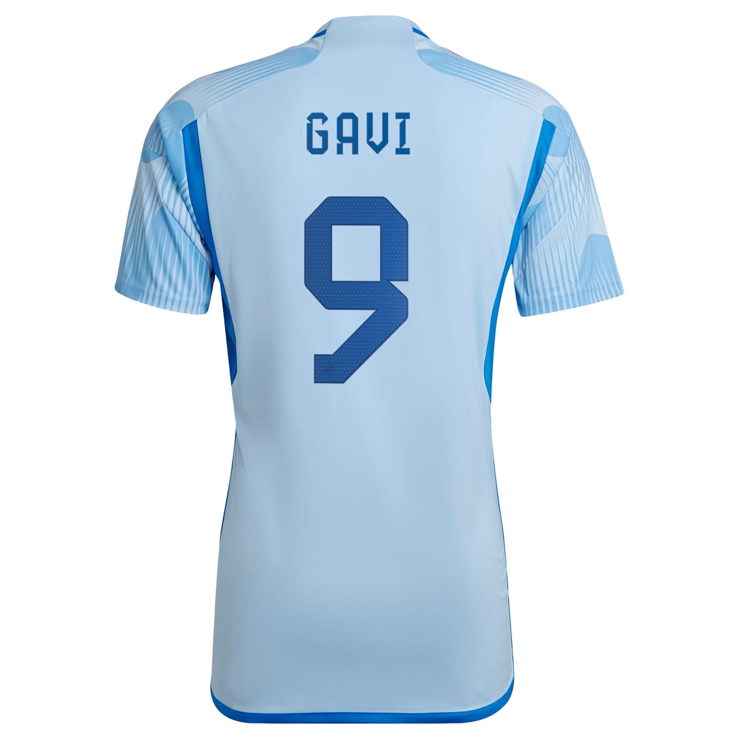 Spain National Team Away Jersey Shirt Blue 2022-23 player Gavi printing for Men
