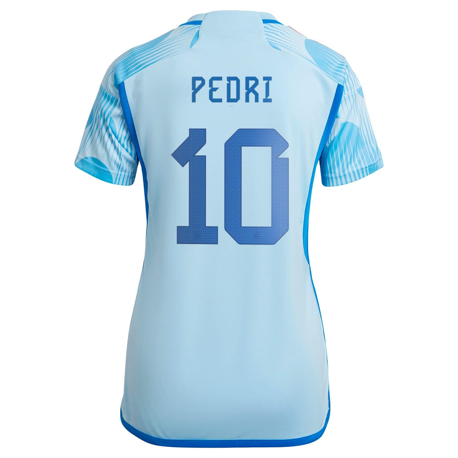 Spain National Team Away Jersey Shirt Blue 2022-23 player Pedri printing for Women