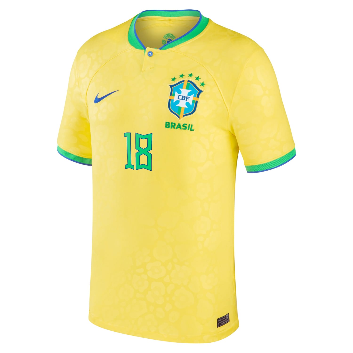 Brazil National Team Home Jersey Shirt Yellow 2022-23 player Gabriel Jesus printing for Men