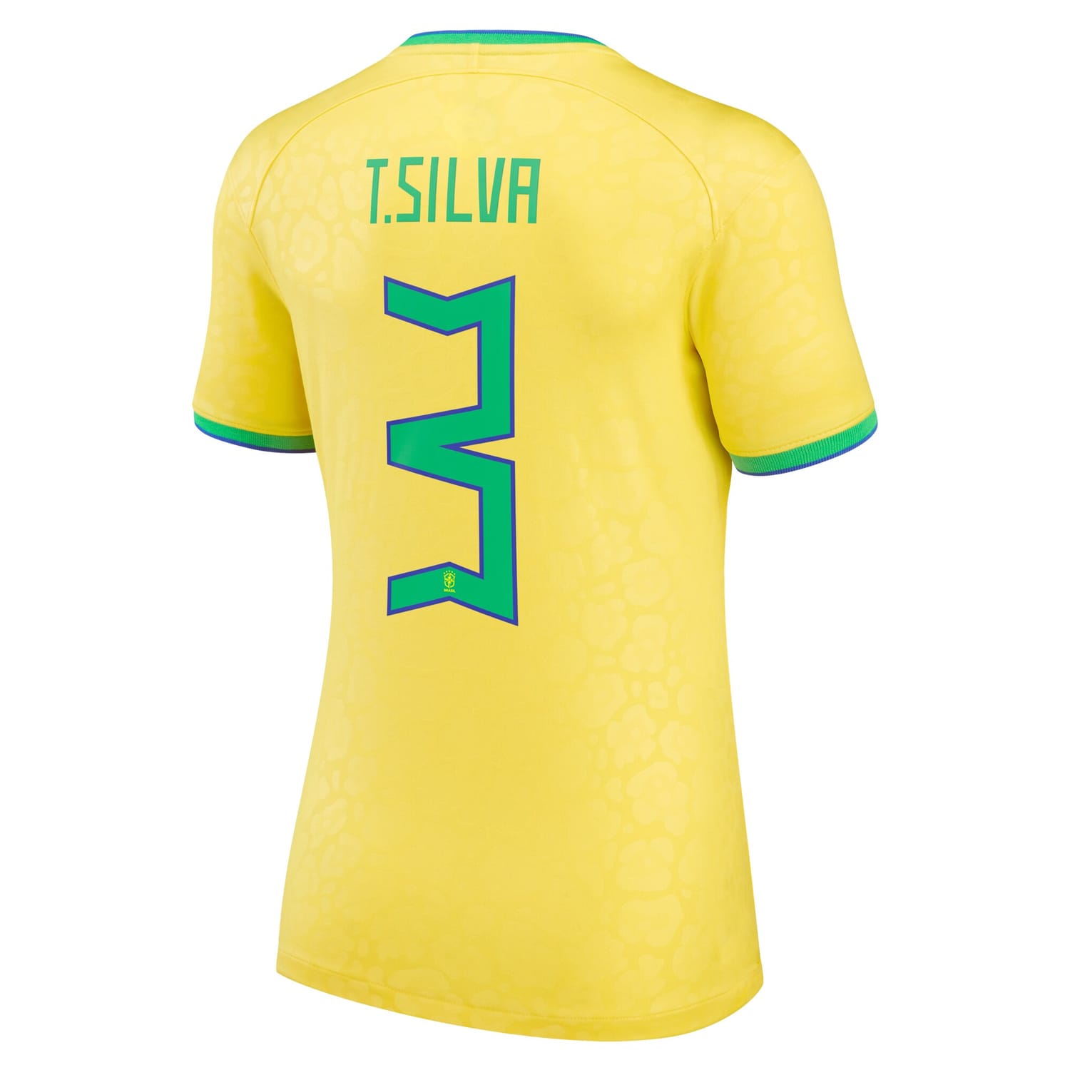 Brazil National Team Home Jersey Shirt Yellow 2022-23 player Thiago Silva printing for Women