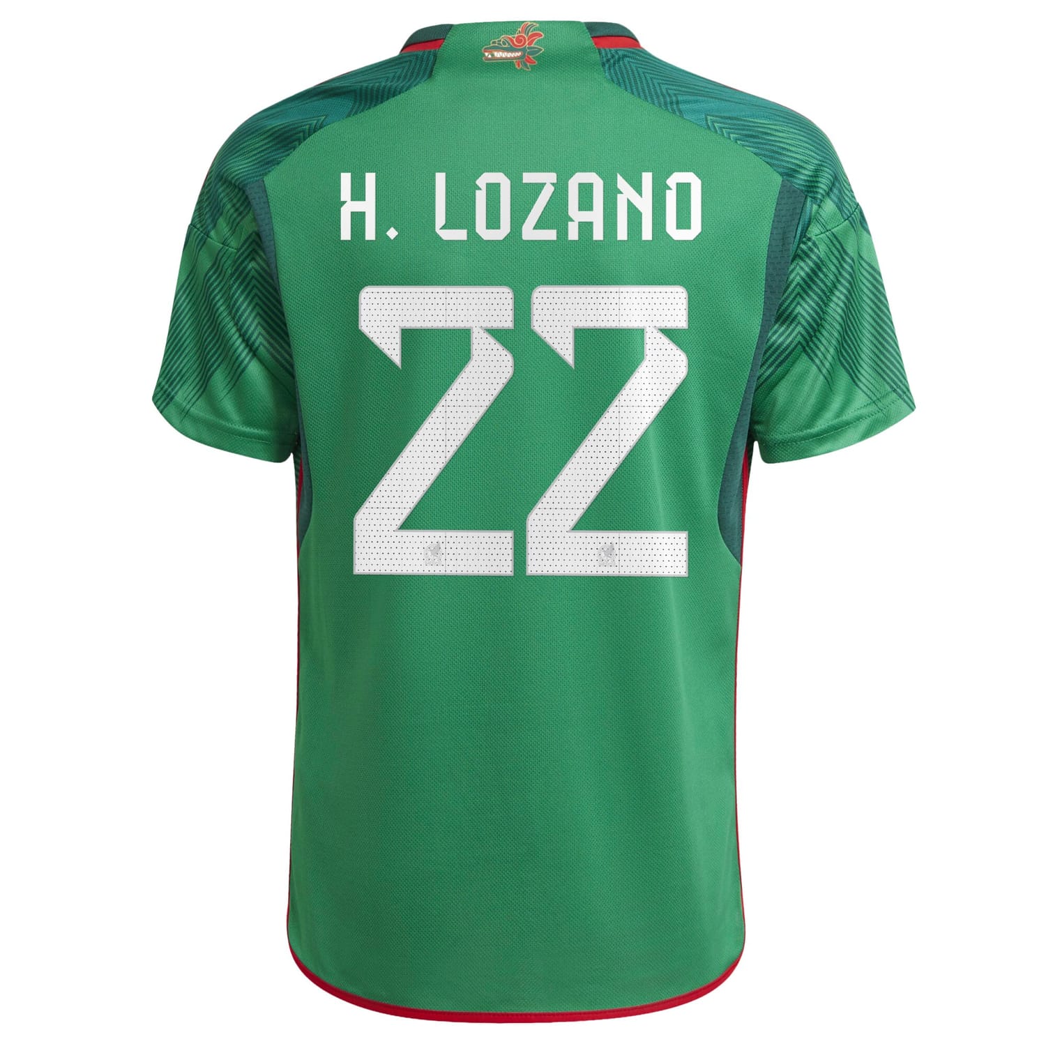 Mexico National Team Home Jersey Shirt Green 2022-23 player Hirving Lozano printing for Men