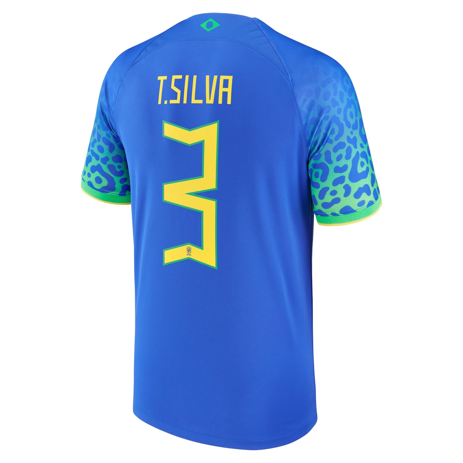 Brazil National Team Away Jersey Shirt Blue 2022-23 player Thiago Silva printing for Men