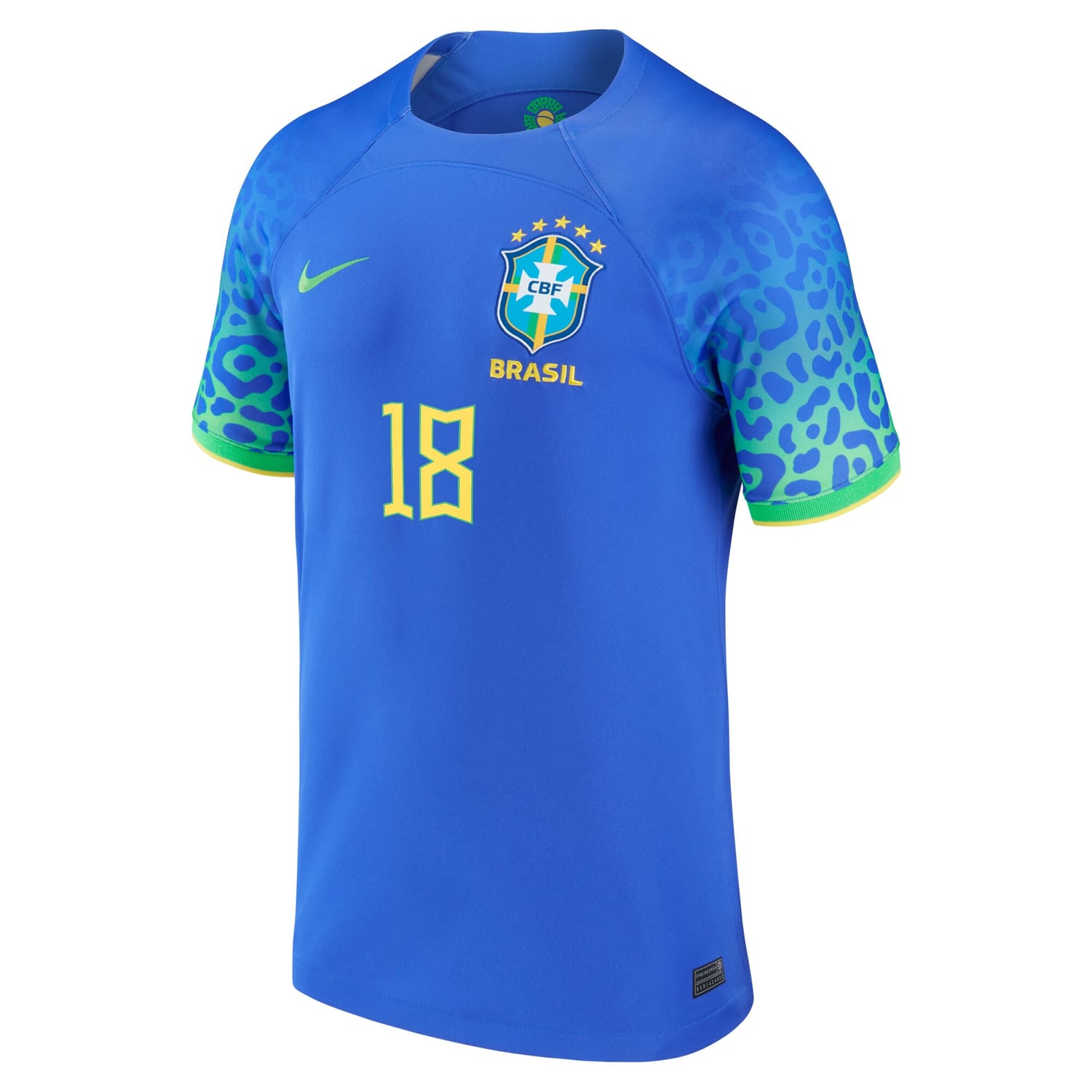 Brazil National Team Away Jersey Shirt Blue 2022-23 player Gabriel Jesus printing for Men