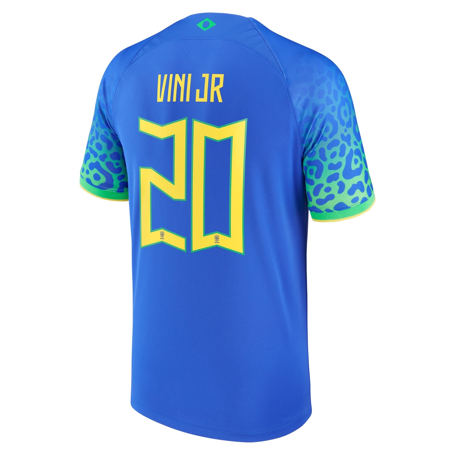 Brazil National Team Away Jersey Shirt Blue 2022-23 player Vinicius Junior printing for Men