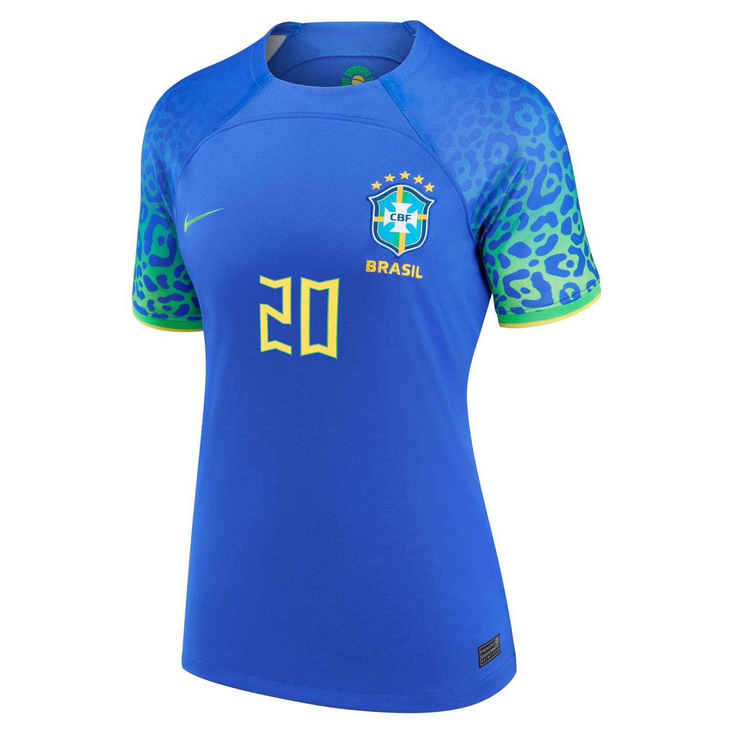 Brazil National Team Away Jersey Shirt Blue 2022-23 player Vinicius Junior printing for Women