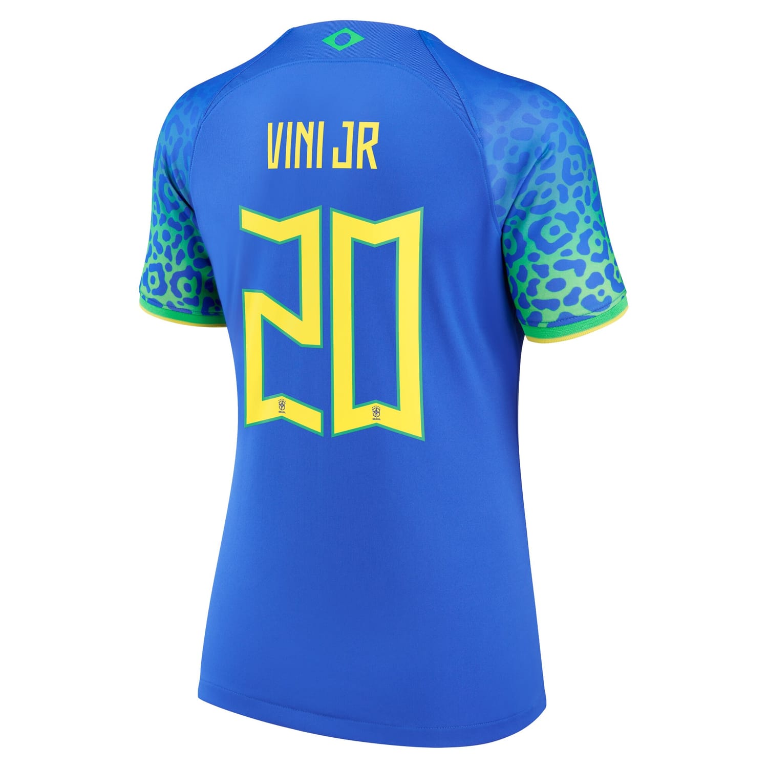 Brazil National Team Away Jersey Shirt Blue 2022-23 player Vinicius Junior printing for Women