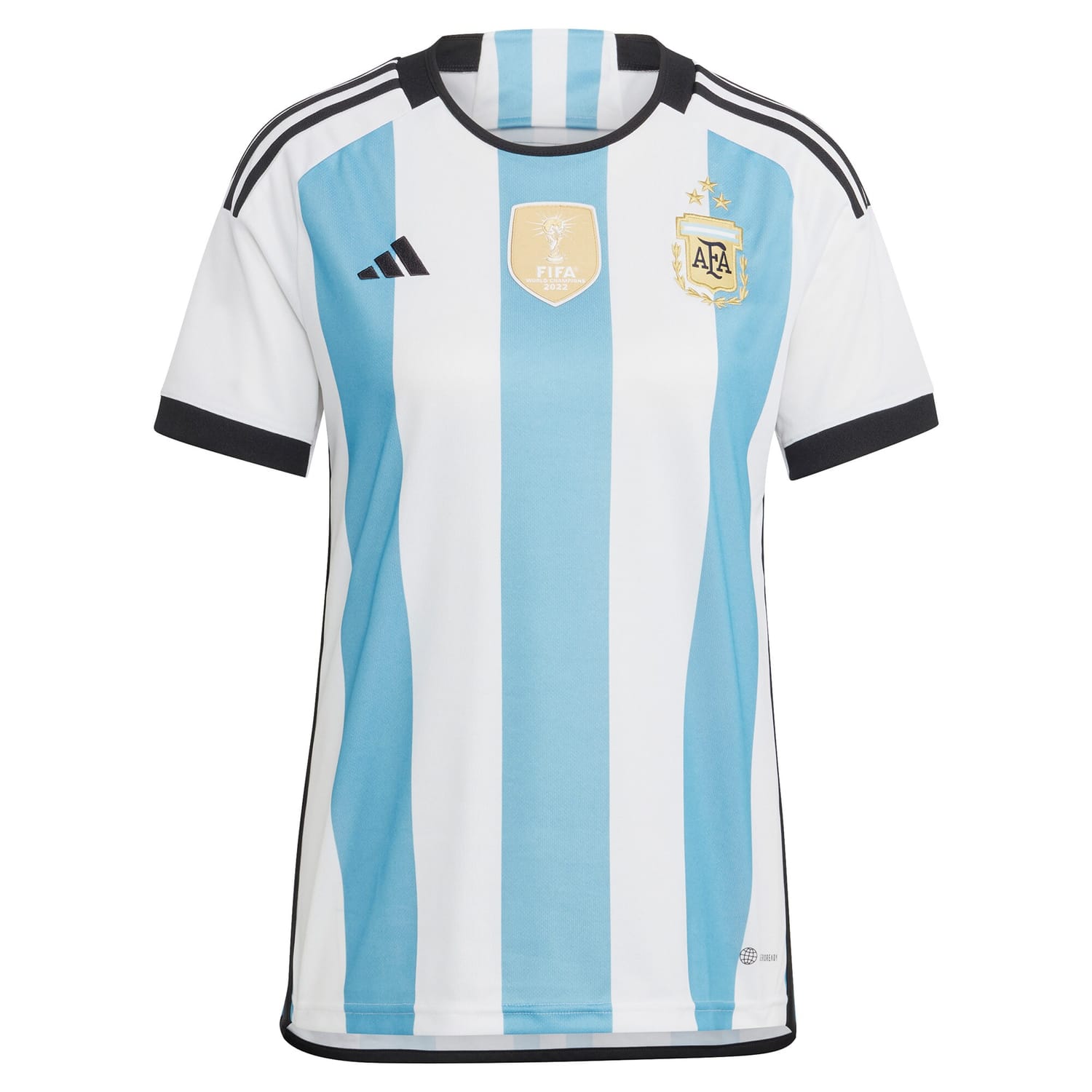Champions Argentina National Team Home Winners Jersey Shirt White/Light Blue 2022 for Women