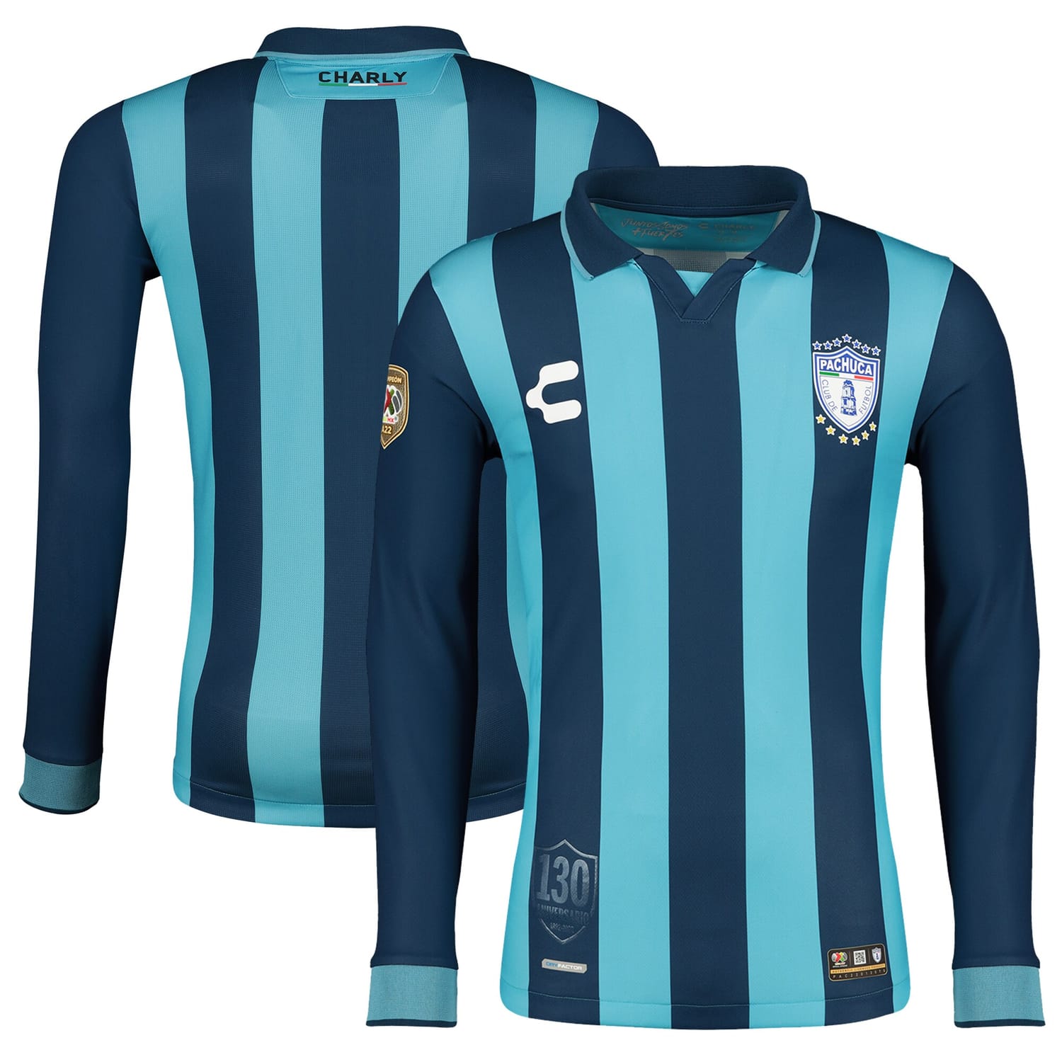 Liga MX C.F. Pachuca Jersey Shirt Long Sleeve Blue 2022-23 for Men