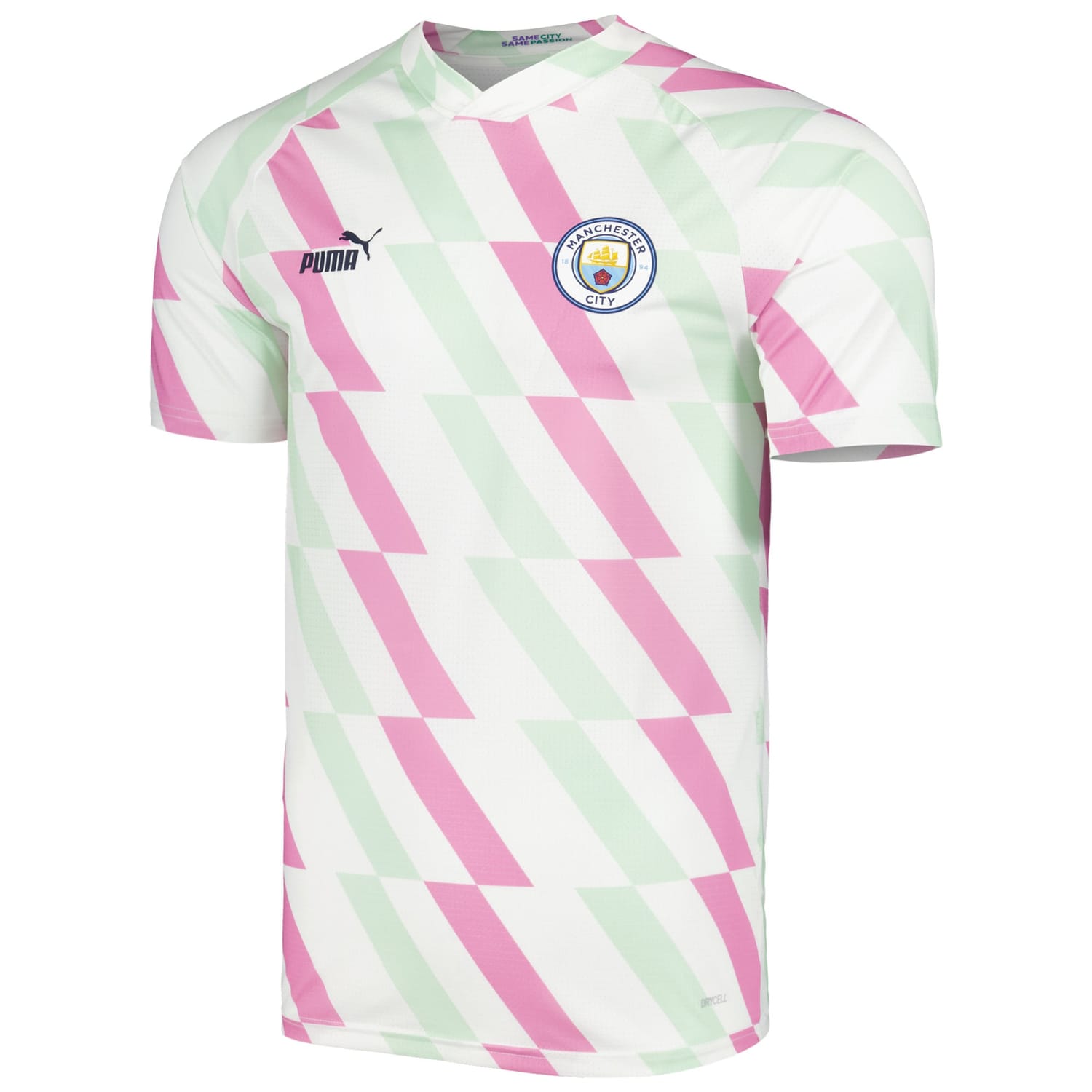 Premier League Manchester City Pre-Match Jersey Shirt White 2022-23 for Men