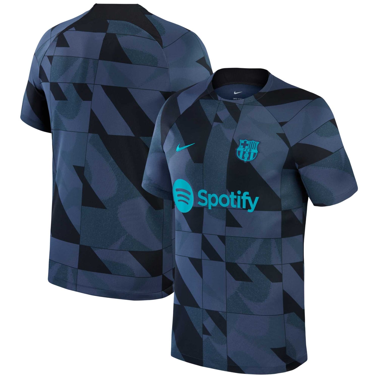 La Liga Barcelona Pre-Match Pro Jersey Shirt Navy 2023-24 for Men