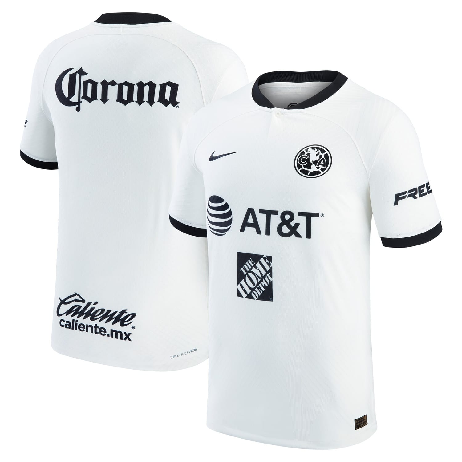 Liga MX Club America Third Authentic Jersey Shirt White 2022-23 for Men