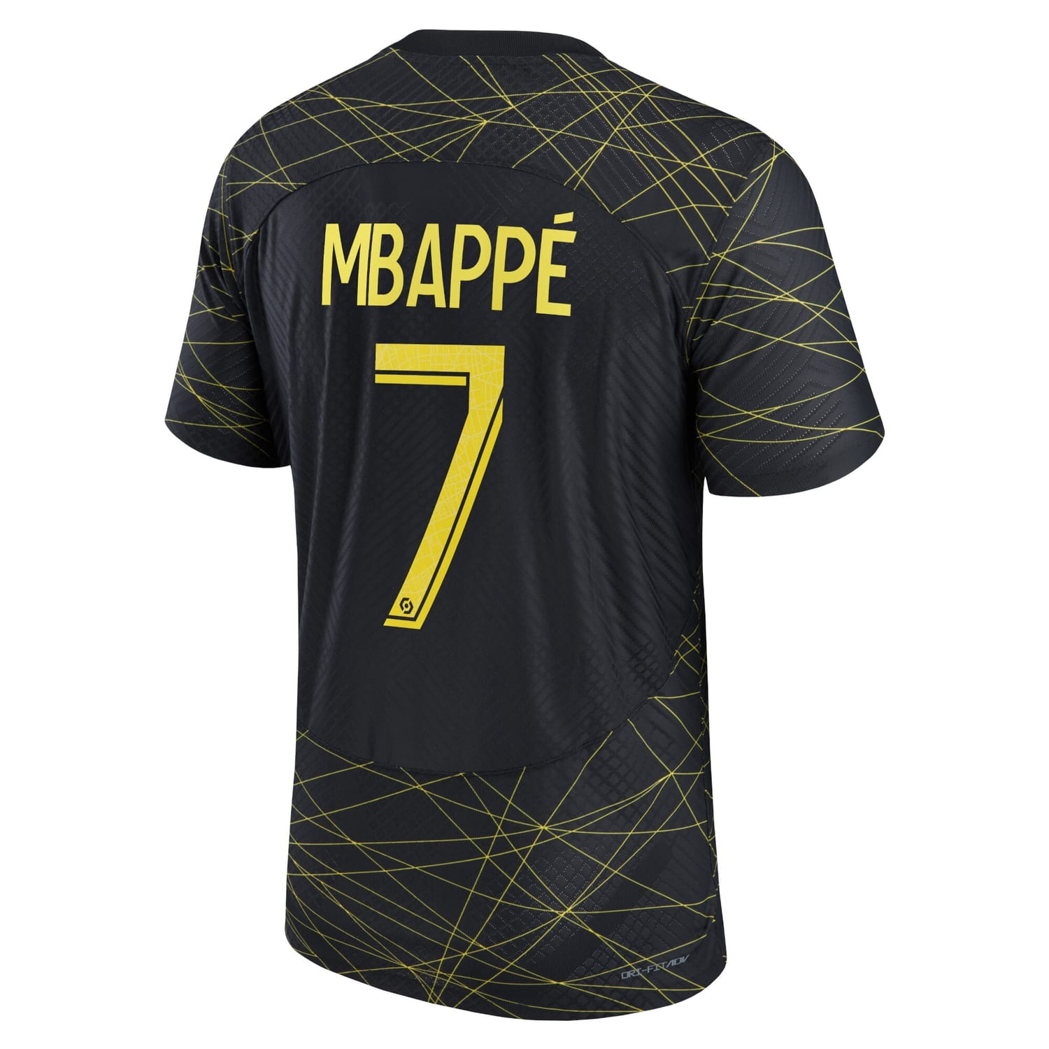 Ligue 1 Paris Saint-Germain Fourth Authentic Jersey Shirt Black 2022-23 player Kylian Mbappe printing for Men