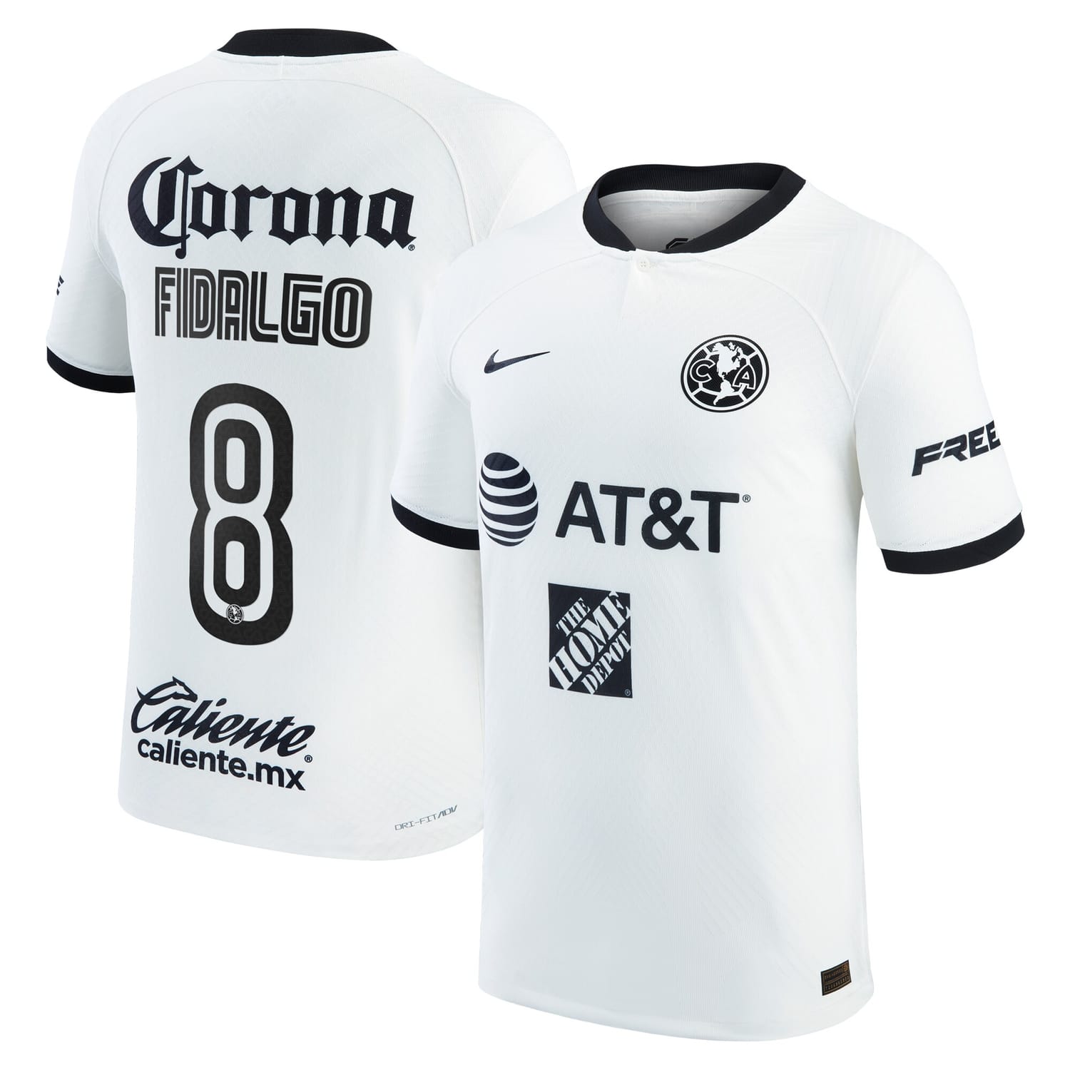 Liga MX Club America Third Authentic Jersey Shirt White 2022-23 player Álvaro Fidalgo printing for Men