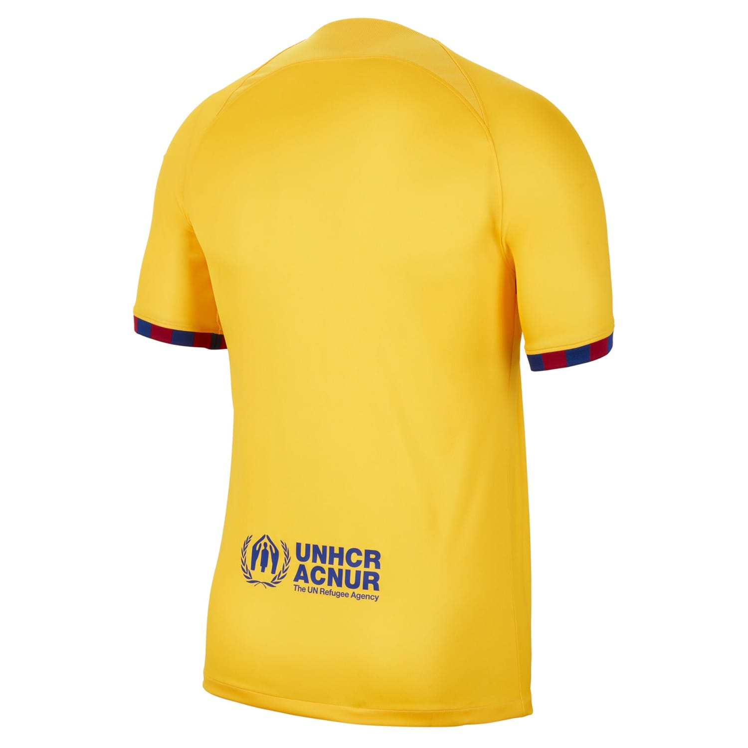 La Liga Barcelona Fourth Jersey Shirt Yellow 2022-23 for Men