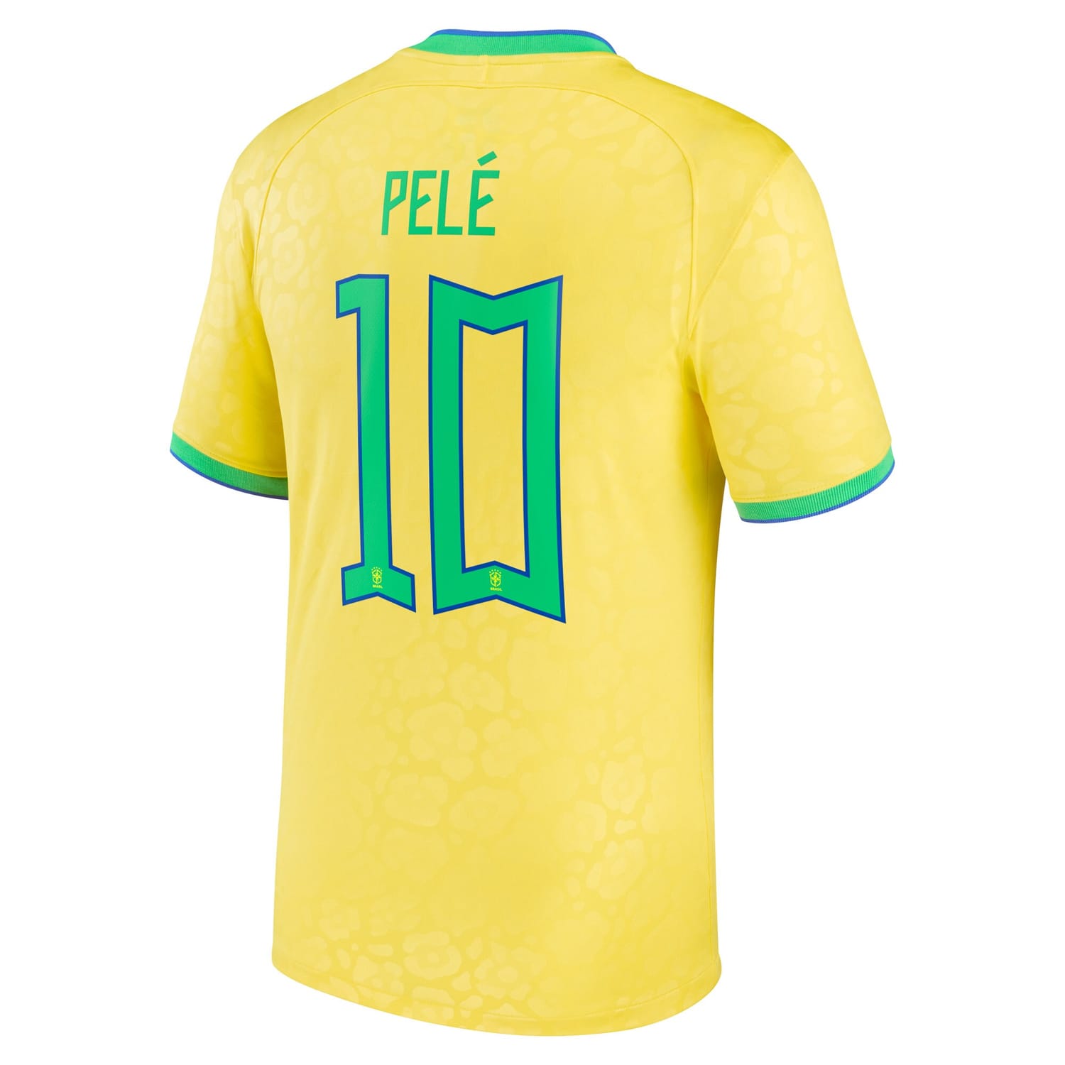 Brazil National Team Home Jersey Shirt Yellow 2022-23 player Pele printing for Men