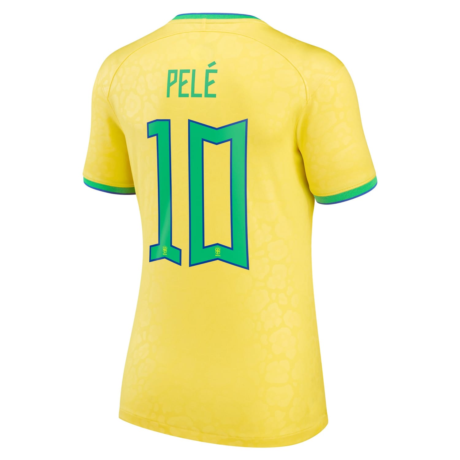 Brazil National Team Home Jersey Shirt Yellow 2022-23 player Pele printing for Women