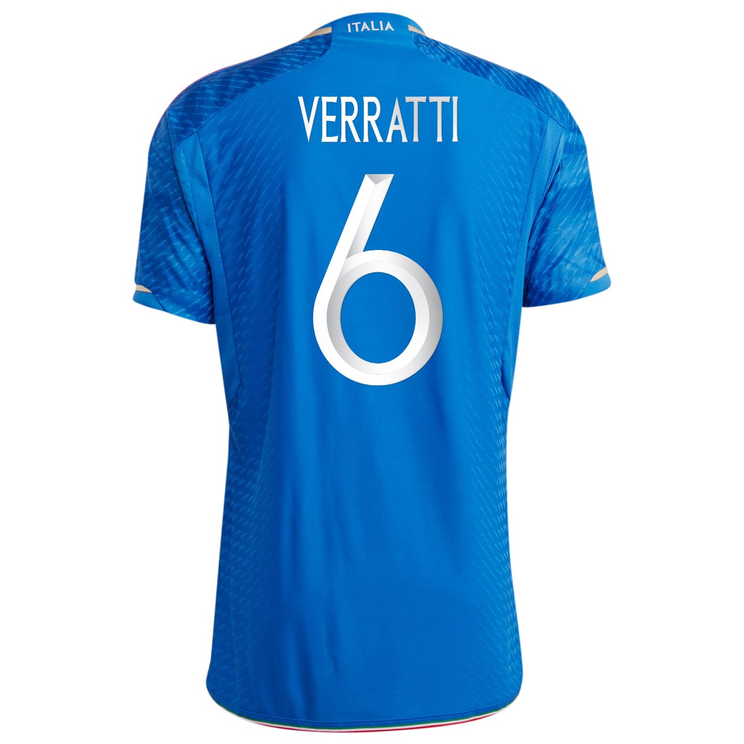 Italy National Team Home Authentic Jersey Shirt Blue 2023-24 player Marco Verratti printing for Men
