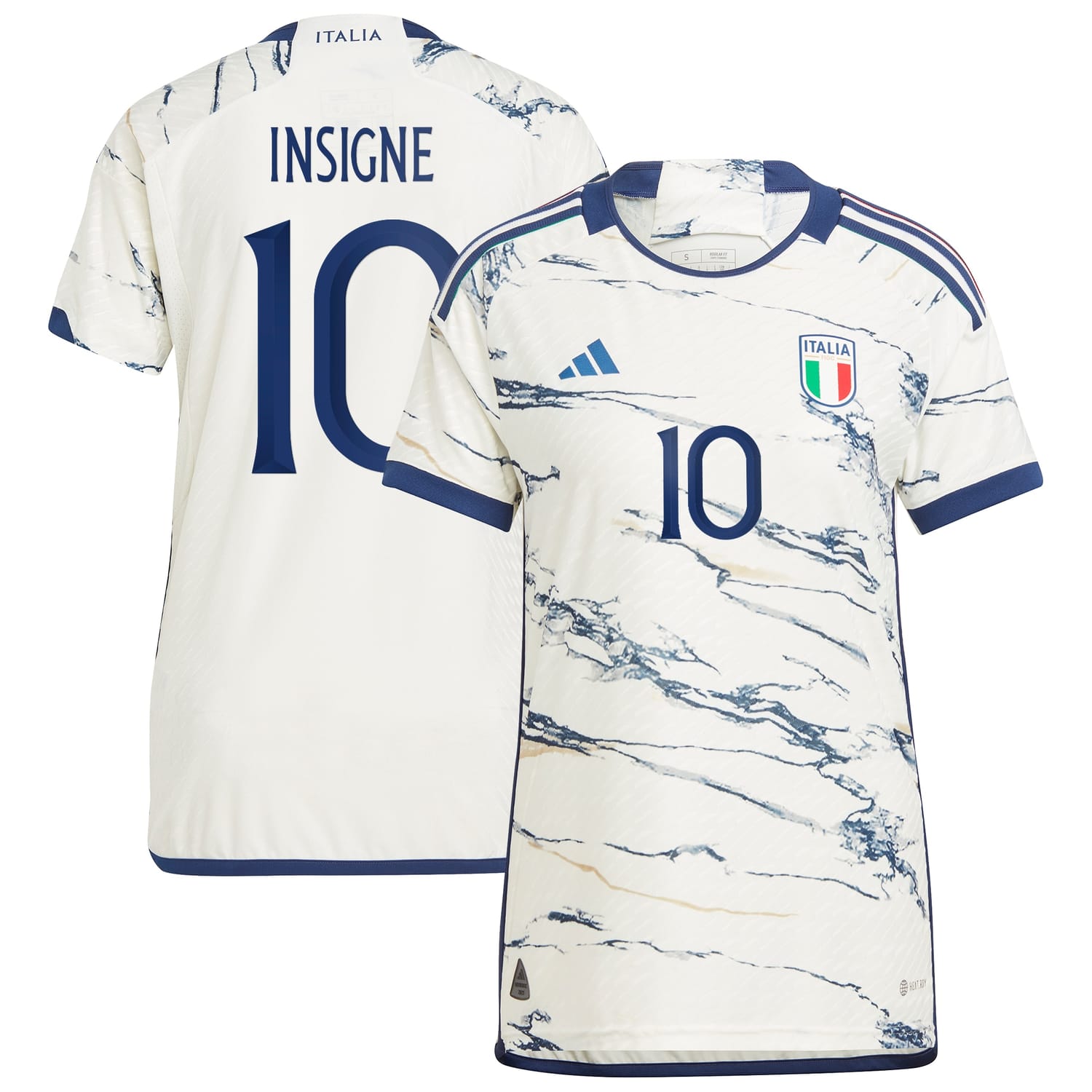 Italy National Team Away Authentic Jersey Shirt White 2023-24 player Lorenzo Insigne printing for Men