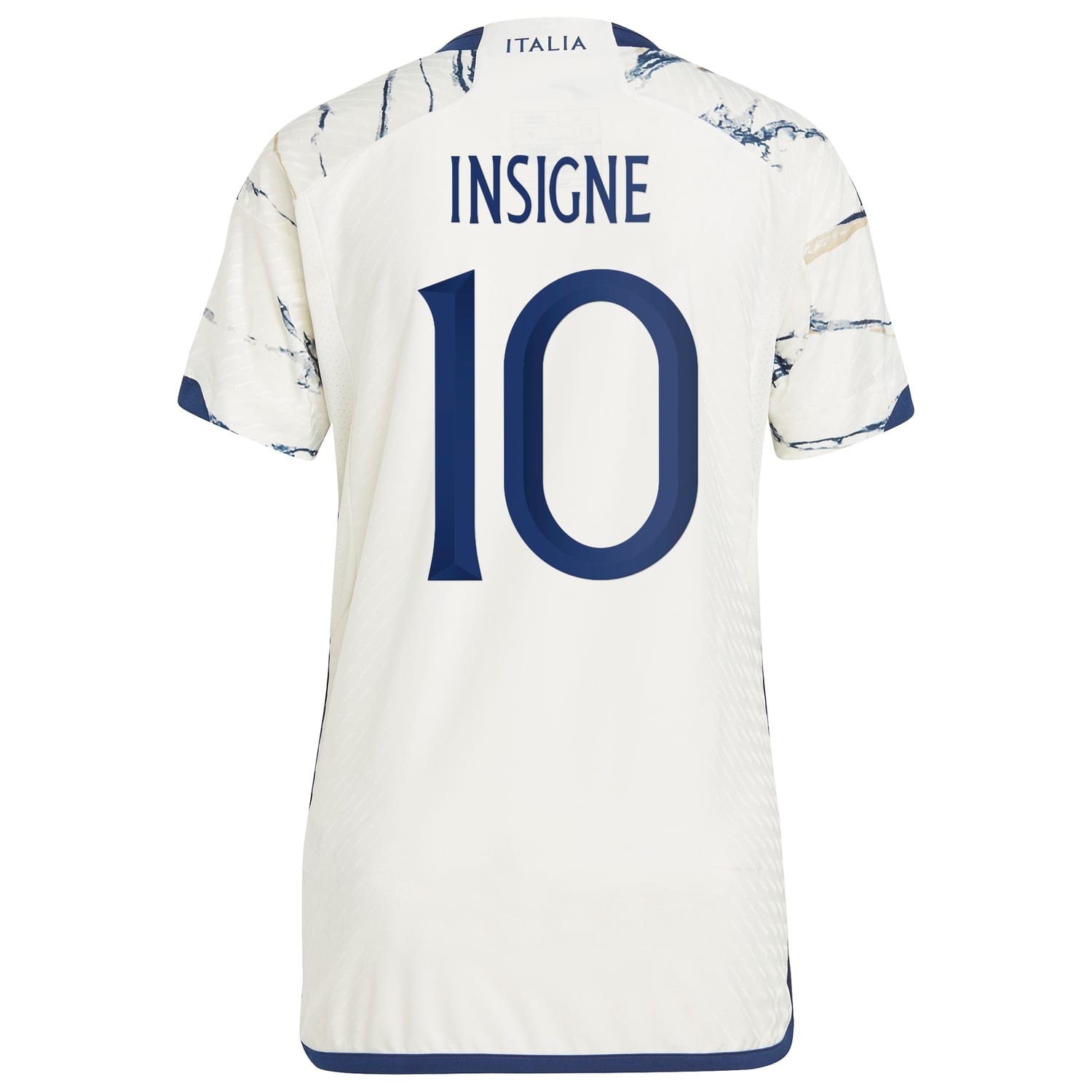 Italy National Team Away Authentic Jersey Shirt White 2023 player Lorenzo Insigne printing for Men