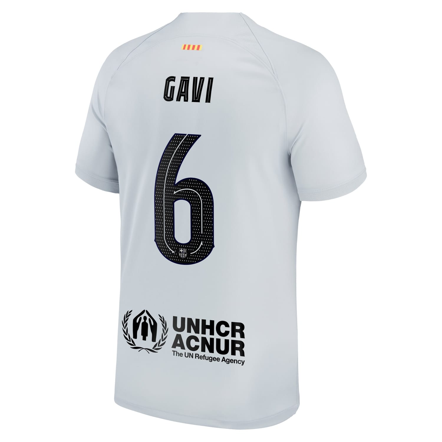 La Liga Barcelona Third Jersey Shirt Gray 2022-23 player Gavi printing for Men