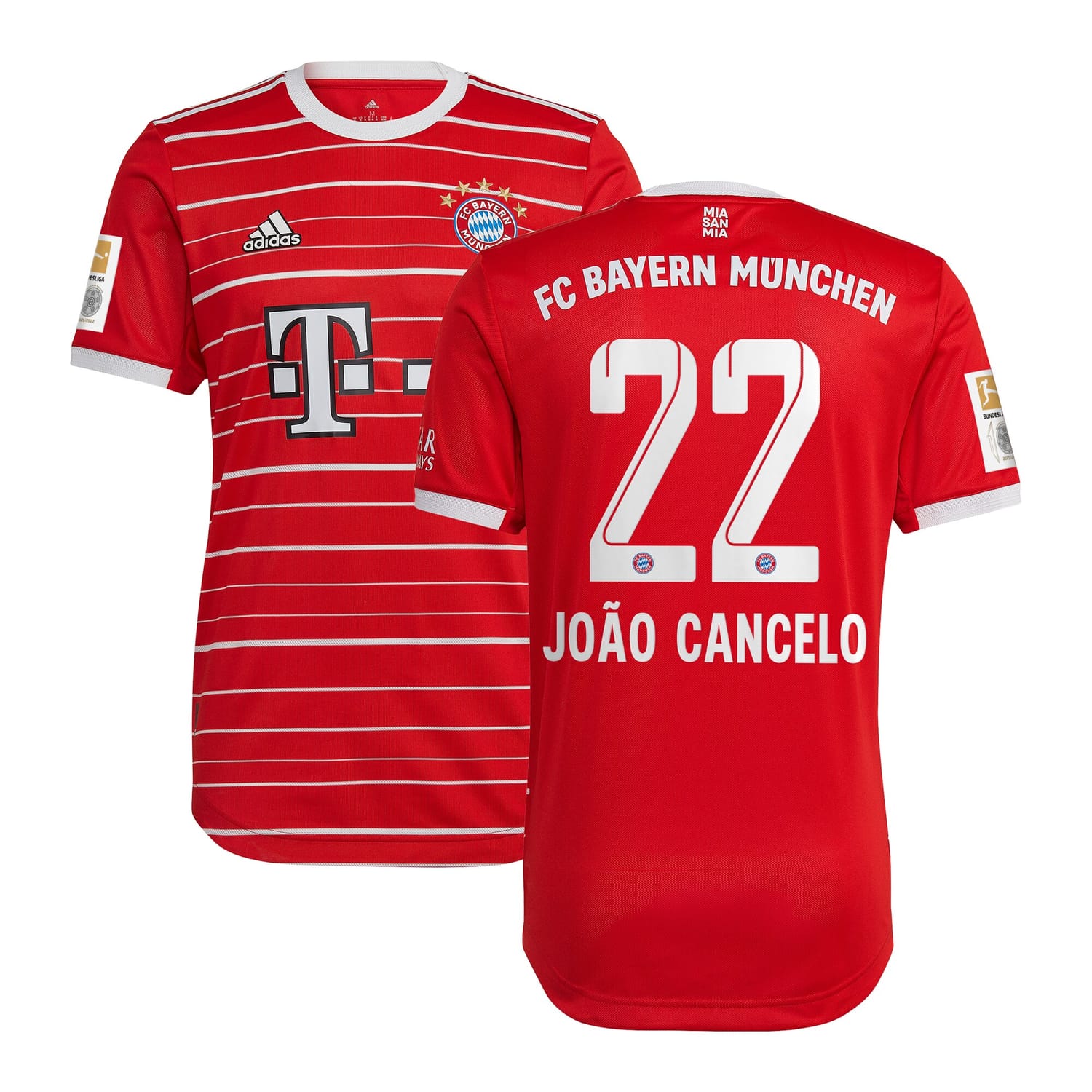 Bundesliga Bayern Munich Home Authentic Jersey Shirt Red 2022-23 player Joao Cancelo printing for Men