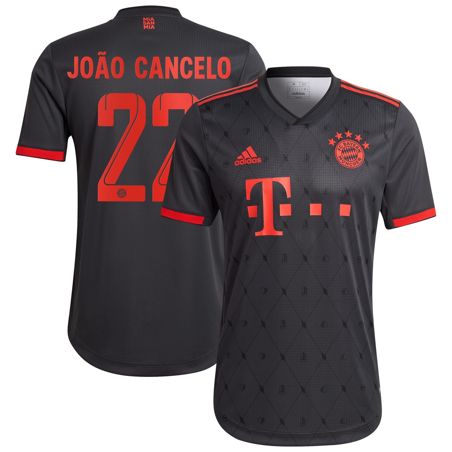 Bundesliga Bayern Munich Third Authentic Jersey Shirt Gray 2022-23 player Joao Cancelo printing for Men